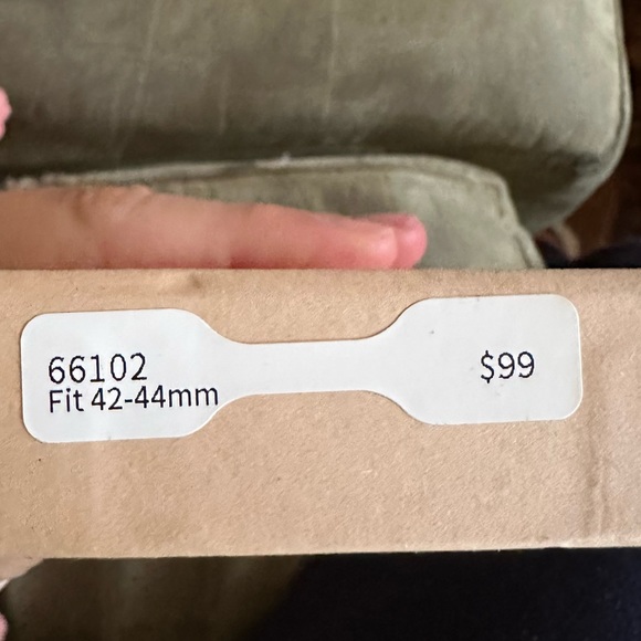 Stainless Steel and Dark Woo Grain Smart Watch Band - Picture 3 of 4